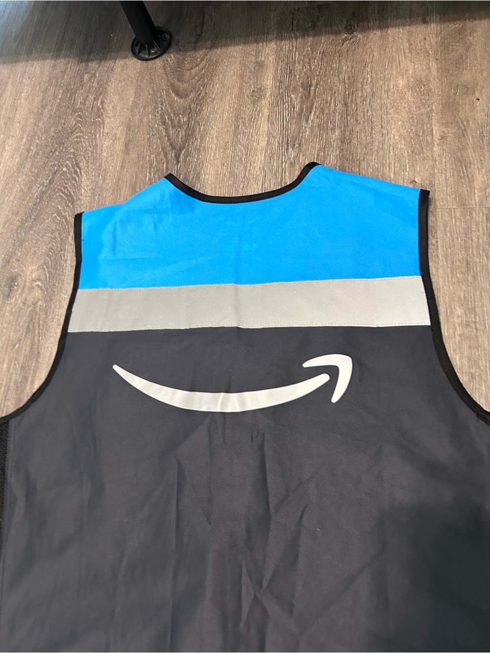 Amazon Vest Mens XS Reflective Blue Black Safety High Visibility Uniform - Picture 5 of 7
